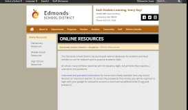 
							         Online Resources - Edmonds School District								  
							    