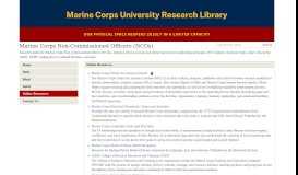 
							         Online Resources - Marine Corps Non-Commissioned Officers ...								  
							    