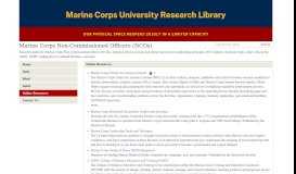 
							         Online Resources - Marine Corps Non-Commissioned Officers (NCOs ...								  
							    
