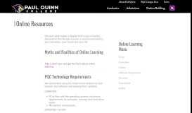 
							         Online Resources | Paul Quinn College								  
							    