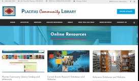 
							         Online Resources - Placitas Community Library								  
							    