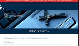 
							         Online Resources – St. Anthony of Padua Catholic School								  
							    
