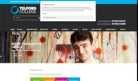 
							         Online resources - Telford College								  
							    
