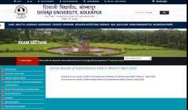 
							         Online Results, Exam Section, Shivaji University, Kolhapur								  
							    