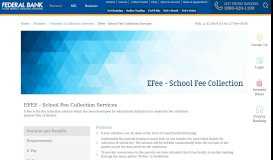 
							         Online School Fee Collection | E-fee | Pay School ... - Federal Bank								  
							    
