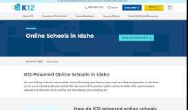 
							         Online Schools in Idaho | K12 - K12.com								  
							    