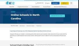 
							         Online Schools in North Carolina | K12 - K12.com								  
							    