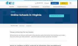 
							         Online Schools in Virginia | K12 - K12.com								  
							    