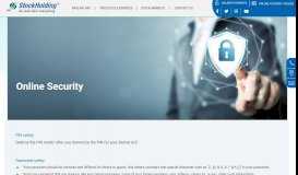 
							         Online Security | StockHolding								  
							    