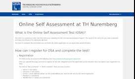 
							         Online Self Assessment at TH Nuremberg - Studiengangstests								  
							    
