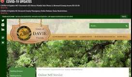 
							         Online Self Service | Davie, FL - Town of Davie								  
							    