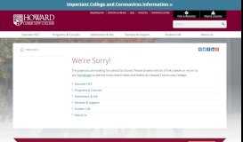 
							         Online Self-Service | Howard Community College								  
							    