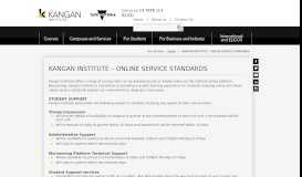 
							         ONLINE SERVICE STANDARDS - KANGAN INSTITUTE								  
							    