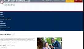 
							         Online Services - Admissions & Records - Santa Rosa Junior College								  
							    