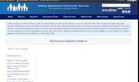 
							         Online Services | Arizona Department of Economic Security								  
							    