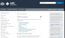 
							         Online services | ASIC - Australian Securities and Investments ...								  
							    