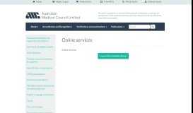 
							         Online services - Australian Medical Council								  
							    