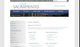 
							         Online Services - City of Sacramento								  
							    