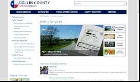 
							         Online Services - Collin County								  
							    