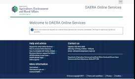 
							         Online Services | DAERA: Login								  
							    