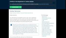
							         Online Services | Department of Justice								  
							    