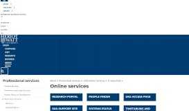 
							         Online services | Heriot-Watt University								  
							    