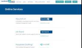 
							         Online Services - LandrumHR login pages								  
							    