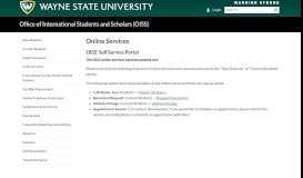 
							         Online Services - (OISS) - Wayne State University								  
							    