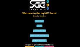
							         Online Services Portal - SAE Institute South Africa								  
							    