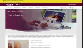 
							         Online Services - Qatar Airways Cargo								  
							    