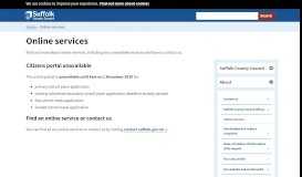 
							         Online services | Suffolk County Council								  
							    