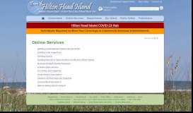 
							         Online Services - Town of Hilton Head Island								  
							    