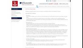 
							         Online Services - Université Saint-Louis - Bruxelles								  
							    