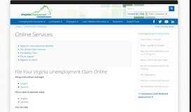 
							         Online Services | Virginia Employment Commission								  
							    