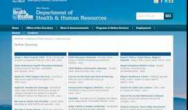 
							         Online Services - West Virginia Department of Health and ...								  
							    