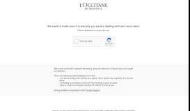 
							         Online Shopping Login - L'Occitane								  
							    