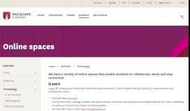 
							         Online spaces - Student Portal								  
							    