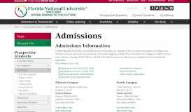 
							         Online Student Admissions | Florida National University								  
							    