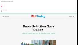 
							         Online Student Housing Registration and Room ... - Boston University								  
							    