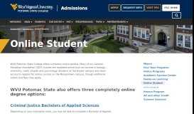 
							         Online Student | Potomac State College Admissions | West Virginia ...								  
							    