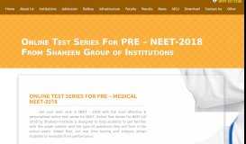 
							         Online Test Series For PRE – MEDICAL (NEET-2018) From ...								  
							    