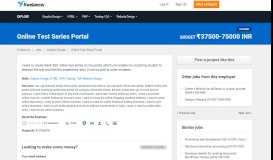 
							         Online Test Series Portal | Graphic Design | HTML | PHP | Testing / QA ...								  
							    