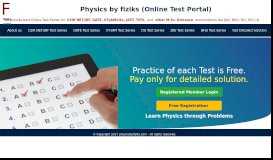 
							         Online Test Series portal Of Physicsbyfiziks								  
							    