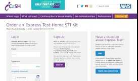 
							         Online testing STI - iCash express tests								  
							    