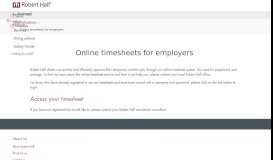 
							         Online Timesheets for Employers | Robert Half UK								  
							    