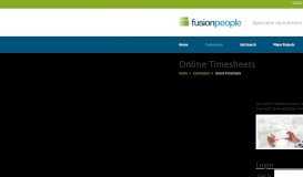 
							         Online Timesheets - Fusion People								  
							    