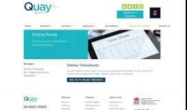 
							         Online Timesheets - Quay Appointments								  
							    