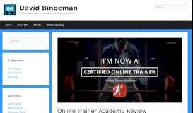 
							         Online Trainer Academy Review - My Honest Opinions - David Bingeman								  
							    