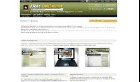 
							         Online Training - Army OneSource								  
							    