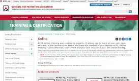 
							         Online Training - NFPA								  
							    